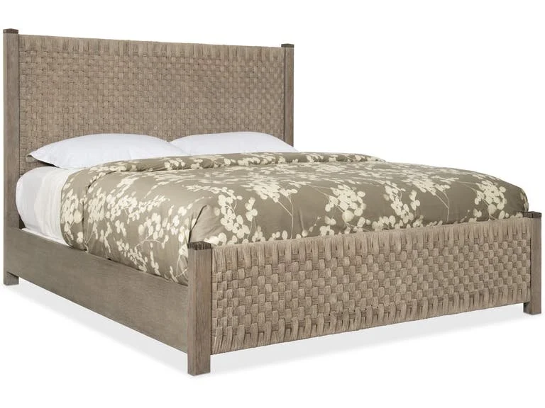 Hooker Furniture Bedroom Miramar Carmel Lucio Queen Woven Panel Bed