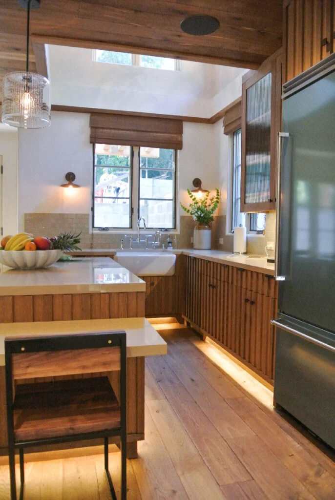 Carmel Valley ranch kitchen with a modern rustic feel.