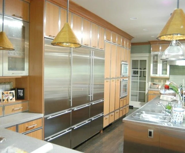 kitchen with a commercial grade feel but a softness for the home